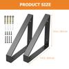MAGICLULU 2-Piece Decorative Black Iron L-Shaped Shelf Brackets view 2