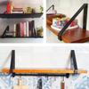 MAGICLULU 2-Piece Decorative Black Iron L-Shaped Shelf Brackets view 4