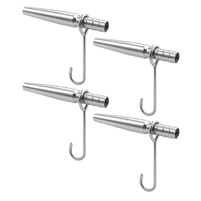 FQRDKT 4-Piece Stainless Steel Maple Sap Tap Set with Hooks