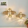 ZBIianxer Elegant Gold Bee Resin Wall Sculptures view 3