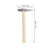 Forged Slag Hammer with Wooden Handle, 1 Piece view 2