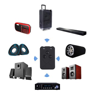 Bewinner Bluetooth Audio Transmitter and Receiver 2-in-1, Wireless Low-Latency Adapter with Volume Control, Supports A2DP/AVRCP, MP3/WAV/WMA/APE/FLAC, 8-Hour Playtime for TV