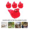 TEMPNAP Natural Garden Decoration Small Red Artificial Birds 4 Pieces with Realistic Feathers view 3