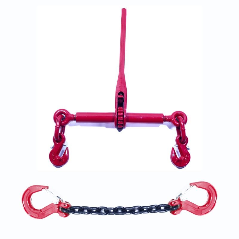 Alfa Logistik 2-Piece Black GK8 Tie-Down Chain, 13 mm, 3 m, EN 12195-3