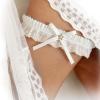 Elegant Bridal Garter with Lace and Rhinestones view 2