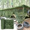 Dxyezmes Camouflage Net 5 x 9 m (16.4 x 29.5 ft), Green, 210D Oxford Fabric, Sunshade and Privacy Screen for Hunting, Camping, Outdoor Use, Gardens and Decoration view 1