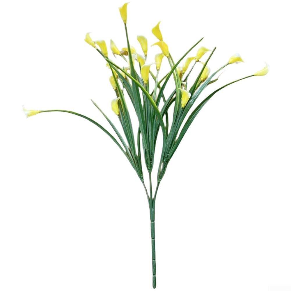 Artificial Calla Lily Plant, Yellow, 32 cm