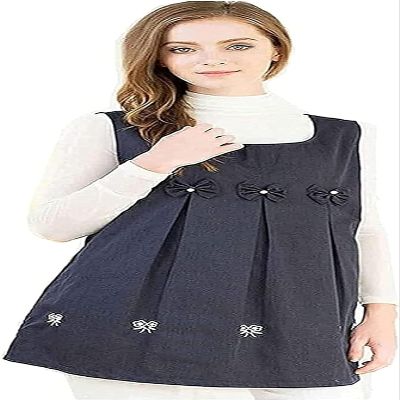 SSDDLZEQ EMF-Shielding Maternity Clothing, Silver Fabric (Dark Blue, XL)