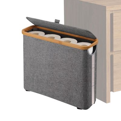 Freestanding Folding Toilet Paper Storage Basket