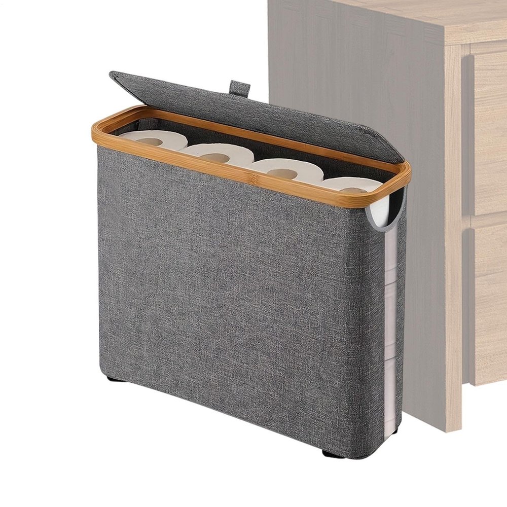 Freestanding Folding Toilet Paper Storage Basket