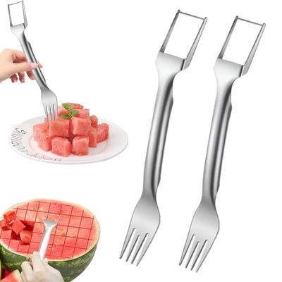 SagTuol Watermelon Cutter, 2-in-1 Portable Stainless Steel