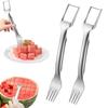 SagTuol Watermelon Cutter, 2-in-1 Portable Stainless Steel view 1