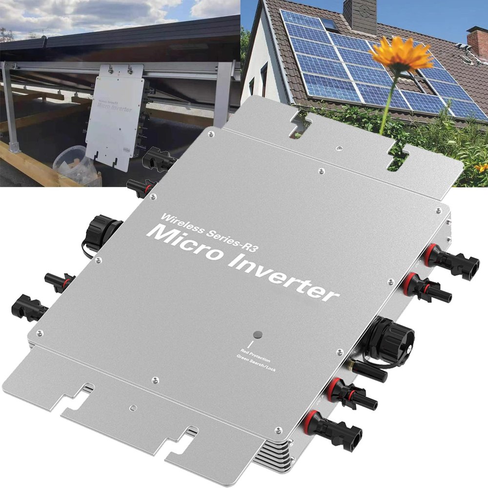 2400W Solar Grid-Tie MPPT Microinverter for PV Modules and Balcony Solar Systems