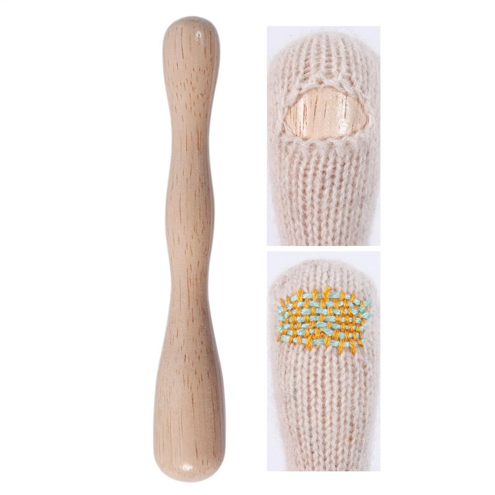 Portable Darning Egg, Wooden Repair Tool