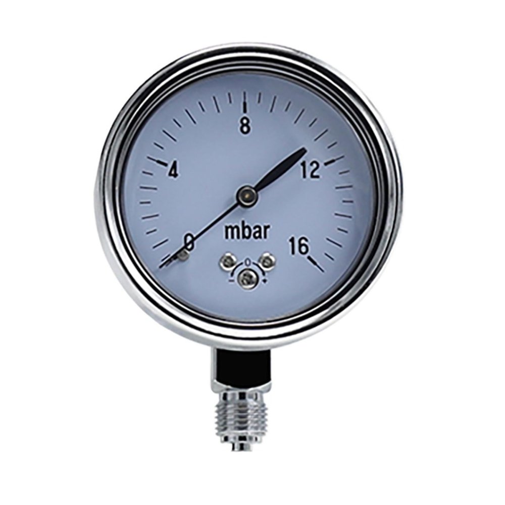Gas Pressure Gauge, 16/20/25/40/400/500/600 mbar, -100 to 0 mbar