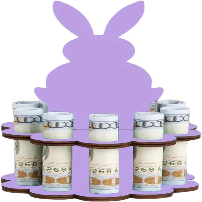 Easter Money Holder - Wooden Dispenser with 9 Holes