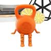 Movable Fitness Mascot - Dumbbell Man Figure view 1