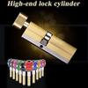 Door Cylinder with Thumbturn, Euro-Profile Cylinder Lock, Stainless Steel, Brass Groove (60105) mm, Door Cylinder Lock (75 mm 2) view 3