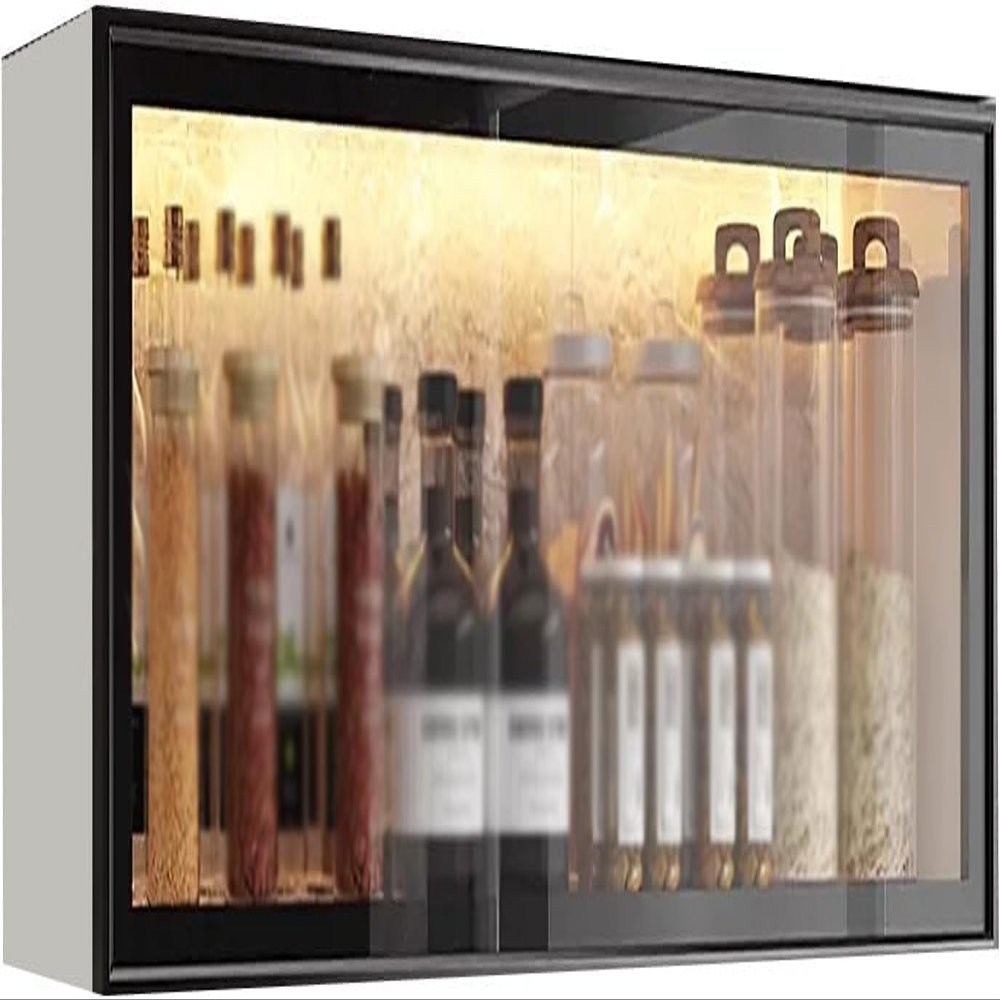 Wall-Mounted Kitchen Display Cabinet with Door, Space-Saving Modern Design for Dining Room