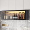 Wall-Mounted Kitchen Display Cabinet with Door, Space-Saving Modern Design for Dining Room view 2