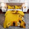 Yellow Gerbera Daisy Pattern Coverless 4-Season Duvet, 155 x 220 cm with 2 Pillowcases view 2