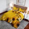 Yellow Gerbera Daisy Pattern Coverless 4-Season Duvet, 155 x 220 cm with 2 Pillowcases view 4