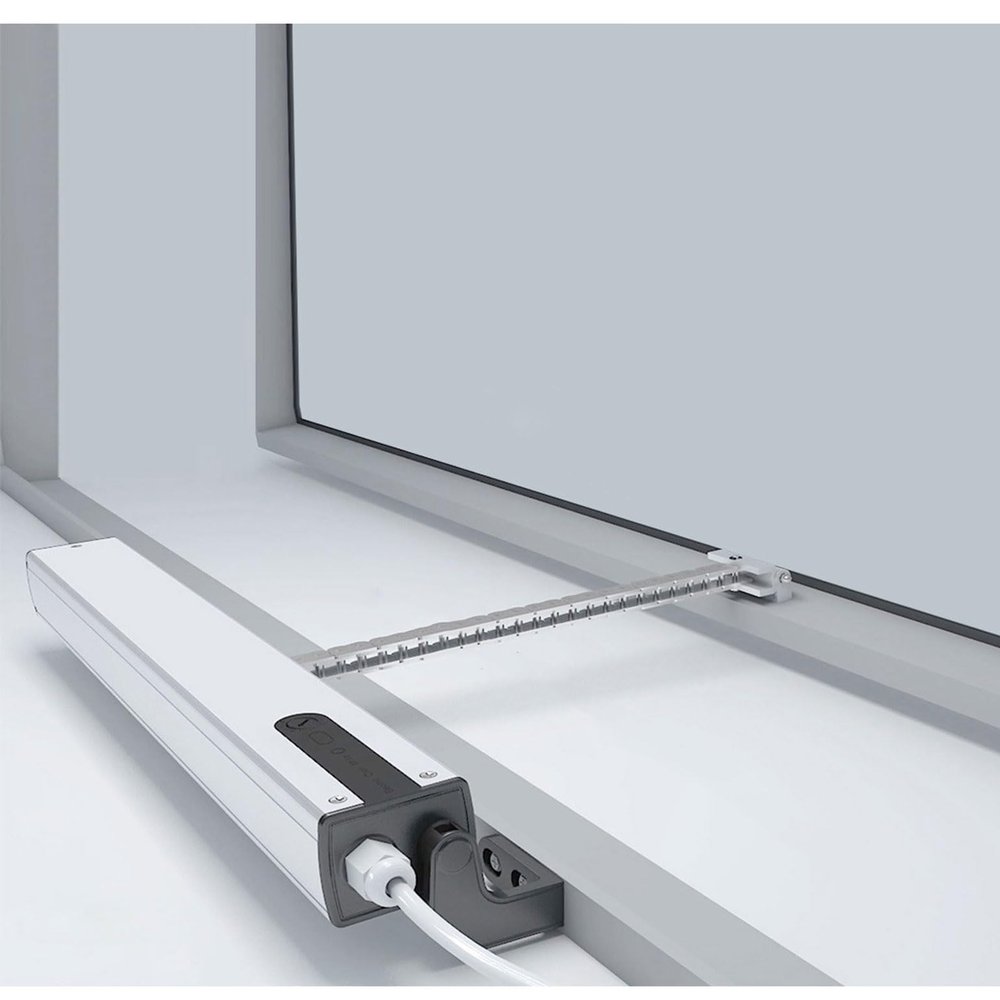 Automatic Window Opener, Electric Window Actuator with Wall Switch and Remote, Max. 400 N, Chain Opener for Skylights and Roof Ventilation