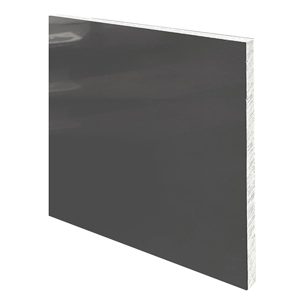 Square Clear Acrylic Sheets, Rigid PVC Sheet, Gray, Various Sizes, 8 mm Thick (200 mm x 200 mm)