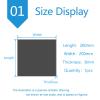 Square Clear Acrylic Sheets, Rigid PVC Sheet, Gray, Various Sizes, 8 mm Thick (200 mm x 200 mm) view 2