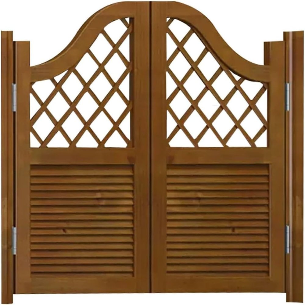 Wooden Café Swinging Doors, Western Saloon Doors with Automatic Closing, Room Divider Doors for Kitchens, Store Entrances and Pubs, Solid Interior Doors with Slat Hinges (W, 145 x 91 cm / 57 x 36 in)