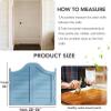 Wooden Café Swinging Doors, Western Saloon Doors with Automatic Closing, Room Divider Doors for Kitchens, Store Entrances and Pubs, Solid Interior Doors with Slat Hinges (W, 145 x 91 cm / 57 x 36 in) view 4