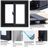 Black Sliding Window for Sheds and Chicken Coops, 50.8 x 50.8 cm, Tempered Glass, Replacement Screen view 4