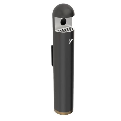 Wall-Mounted Ashtray with Removable Inner Bin, Stainless Steel