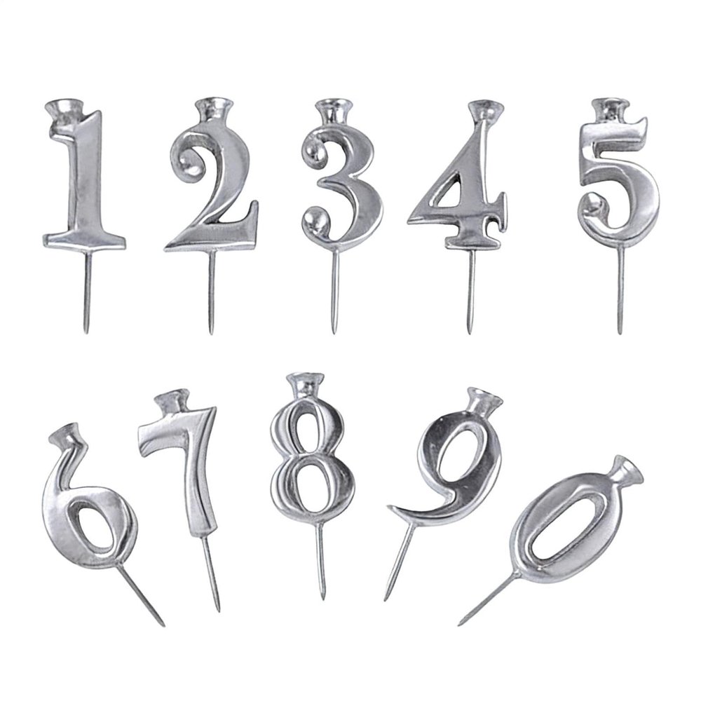 Reusable Stainless Steel Number Cake Holders