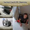Floor-Level Concealed Basement Hatch, 90° Opening, Seamless Design, Suction Cup Opener, Heavy-Duty (W31 x L34 in / 78.7 x 86.4 cm) view 3