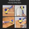 Rubber and Plastic Mallet, Blue Rubber Mallet, Double-Headed Installation Hammer, 2545 mm, Removable, Insulated (40 mm) view 4