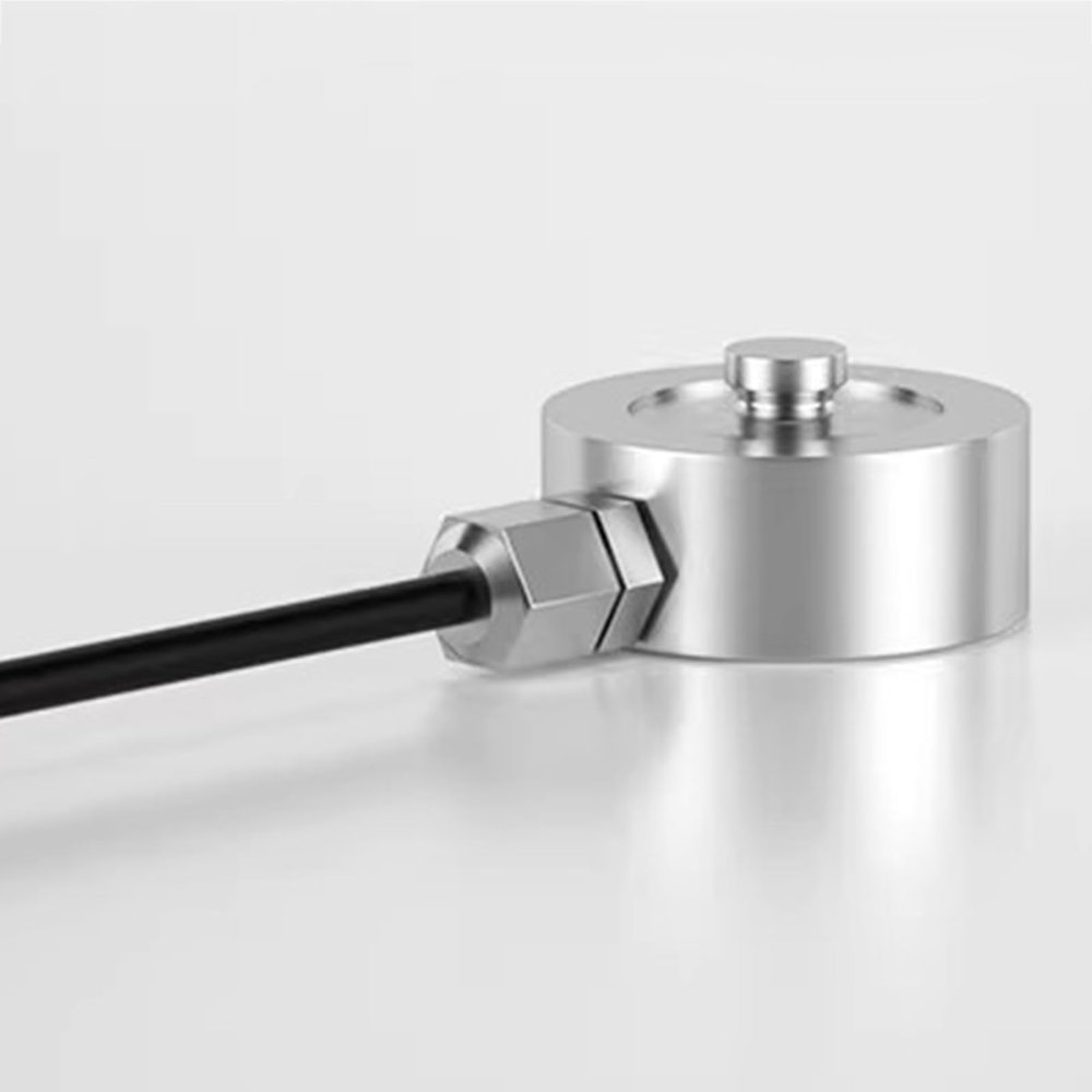 Load Cell Weight Sensor, Tension and Compression Force Sensor, 20 mm Diameter, 4 x M2.5 Threaded Holes, 2 m Cable, Ideal for Industrial Weighing