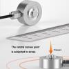 Load Cell Weight Sensor, Tension and Compression Force Sensor, 20 mm Diameter, 4 x M2.5 Threaded Holes, 2 m Cable, Ideal for Industrial Weighing view 2