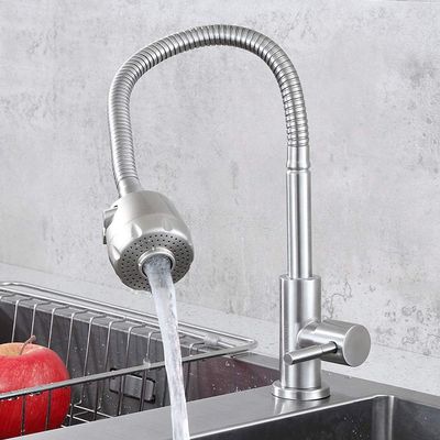Modern Kitchen/Bar Sink Faucet with 360° Swivel Spout and Cold Water Connection