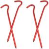 ADTUIUG Tent Stakes, 4-Piece Aluminum Alloy Camping Pegs, Red view 1