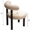 Makeup Chair for Bedroom, Stylish Stool for Manicures and Vanity Tables view 2