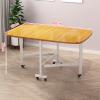 Expandable Wooden Dining Table on Wheels view 3