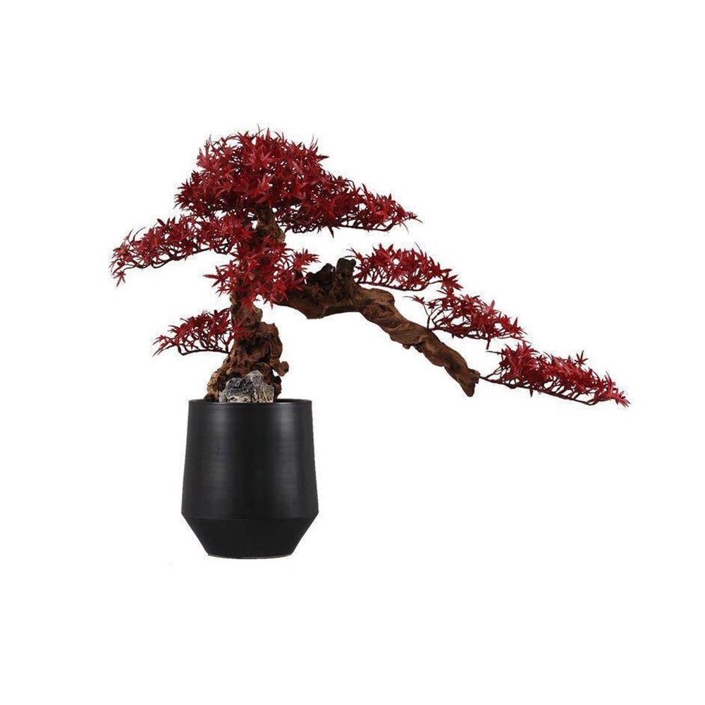 Artificial Maple Bonsai Tree with Ceramic Vase