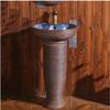 Freestanding Ceramic Pedestal Sink with Faucet Hole view 1