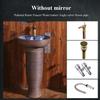 Freestanding Ceramic Pedestal Sink with Faucet Hole view 2