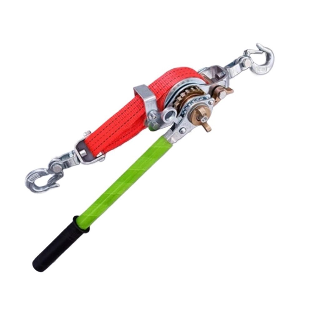 2-Ton Hand Winch, 2 m Ratchet Puller with Strap, Wire Rope Tensioner for ATV, Trailer, Boat and Garage