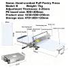 Dough Sheeter with Stainless Steel Worktop, Adjustable Thickness for Pizza Dough and Fudge Crust view 2