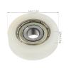 RUNROTOO 4-Piece Nylon Ball-Bearing U-Groove Rollers for Sliding Door Hardware view 2