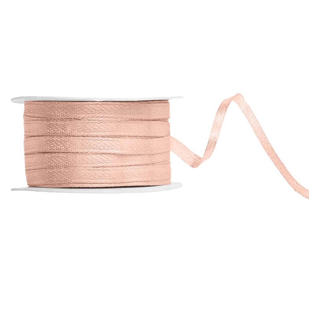 Light Peach Satin Ribbon 3mm x 50m
