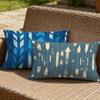 Outdoor Cushion Covers 70 x 90 cm, Set of 2, Navy Blue, Waterproof, Linen Look, Rectangular Lumbar Cushion Covers for Garden Furniture, with Zipper, M-P215 view 2